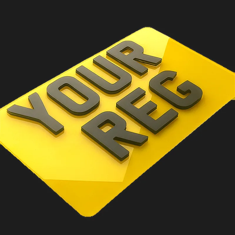 4D Laser Cut Number Plates 